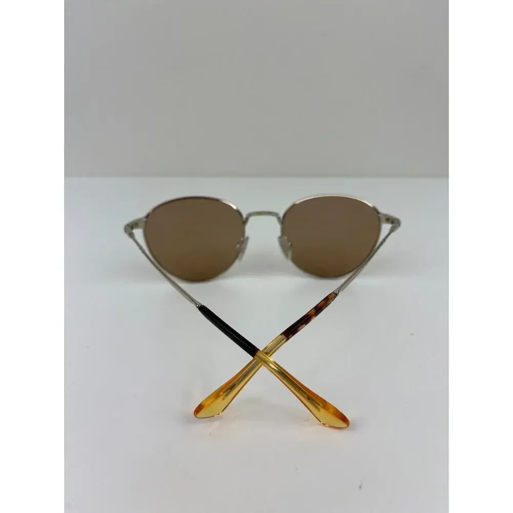 PERSOL Unisex PO2445S PO/2445/S 1084/53 Gold/Blue Fashion Round Sunglasses Mens